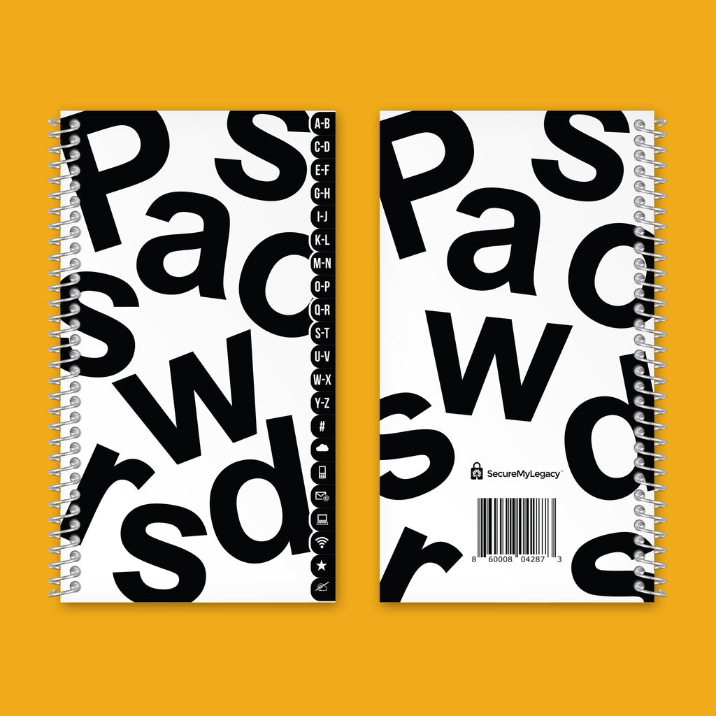 Passwords Log Book (white)