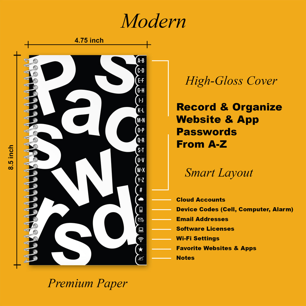 Passwords Log Book