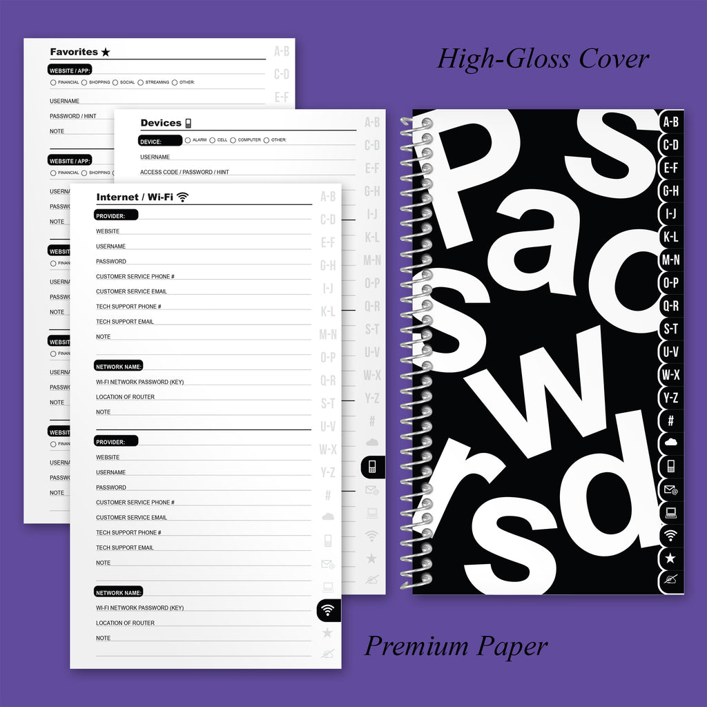 Passwords Log Book