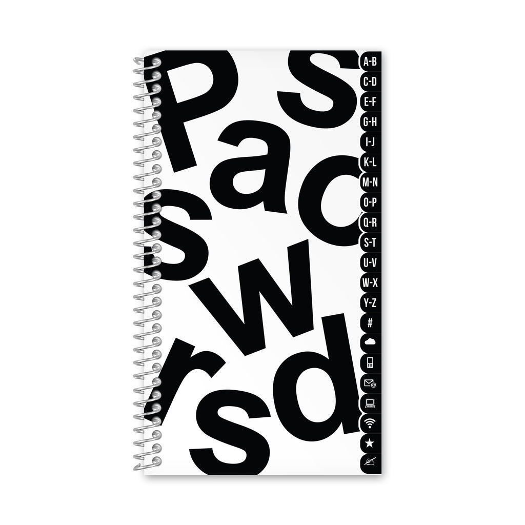 Passwords Log Book (white)