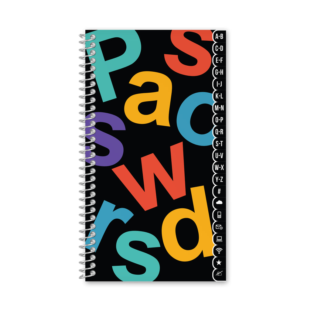 Passwords Log Book (colorful)
